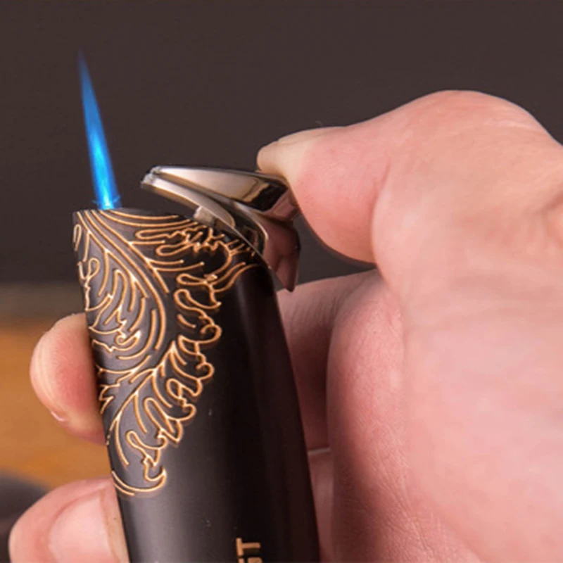 Новинка 2020 струйная Бутановая Зажигалка фонарь турбо Трубная зажигалка сигарета