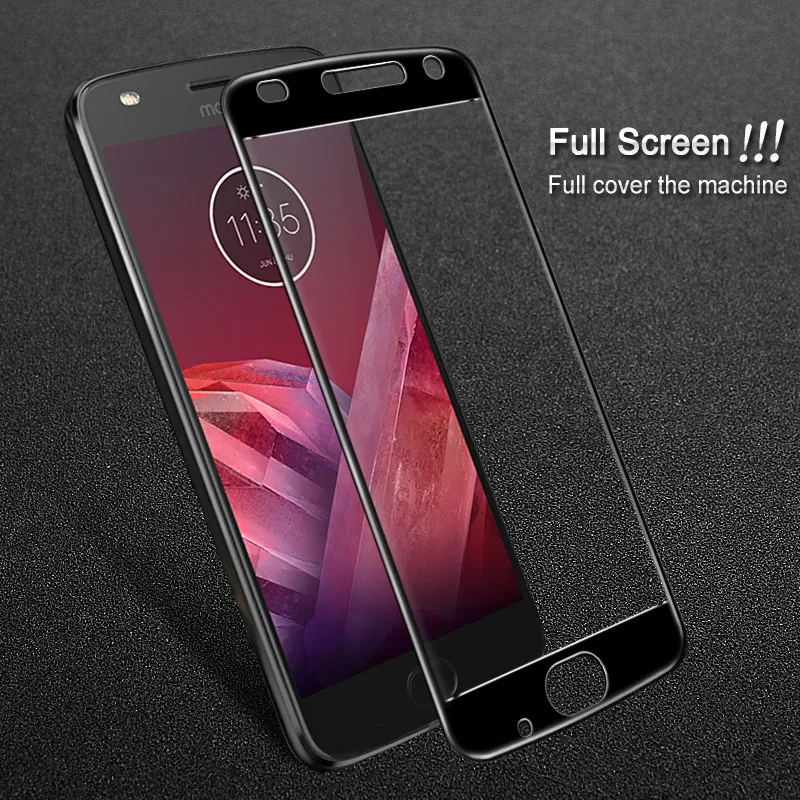 Закаленное стекло с полным покрытием для Motorola Moto Z2 Play Защитная пленка экрана