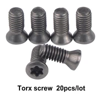 20pcslot m1 8 m2 m2 5 m3 m3 5 m4 m5 m6 torx screw for carbide turning inserts cnc lathe tool accessories bar alloy steel 12 9