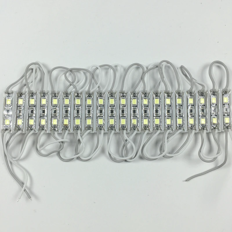 100 шт. 2835 Светодиодный свет DC12V SMD 2835 мини светодиодный модуль 2 светодиодный Водонепроницаемый для рекламный щит экран окно белоснежный 26x07 мм