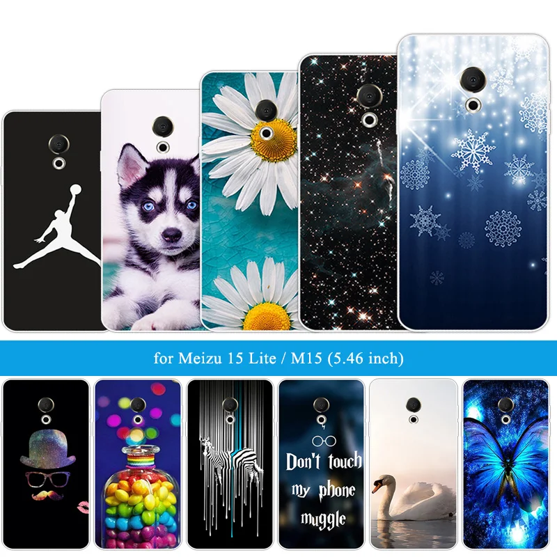 Роскошный силиконовый чехол для Meizu 15 Lite M15 мягкие чехлы из ТПУ мобильных