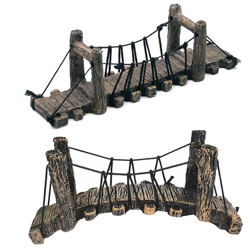 Аквариумное украшение смоляная веревка мост антикварная смола для аквариума