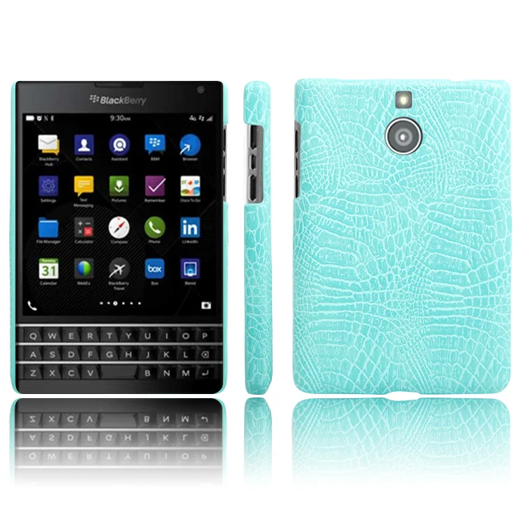 Роскошный чехол из искусственной кожи с крокодиловым узором для Blackberry Passport Silver