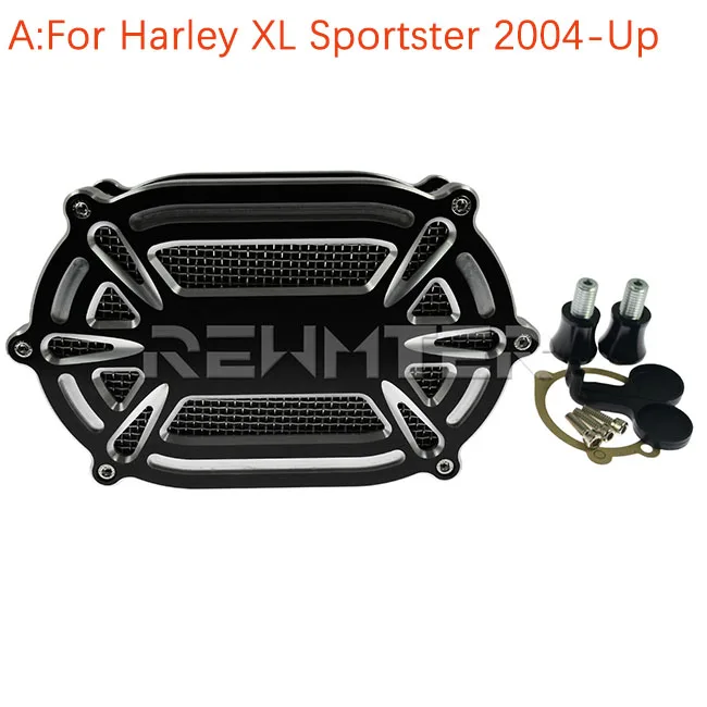 A Мотоцикл воздушный фильтр красный воздушный фильтр элемент для Harley Touring Road King Street Glide FLHX FLTRX Sportster Dyna Softail - Цвет: A