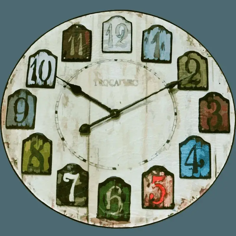 Креативные Круглые Часы в европейском и американском стиле ретро ковер для