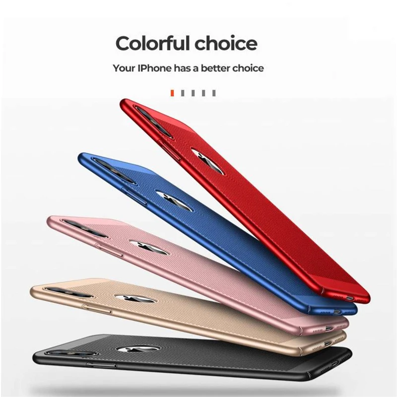 Ultra Slim Phone Case For iPhone 7 8 6 6S Plus 5S SE Hard PC Hollow Heat Dissipation Cases XR XS MAX X Back Cover |