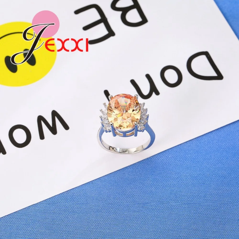 Классические 925 пробы серебряные свадебные кольца ювелирные изделия для женщин