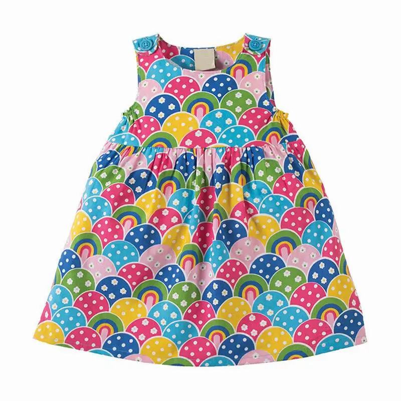 Little maven/милые топы с рисунком мороженого для маленьких девочек возрастом от 1 года до 6 лет, платье-футболка хлопковое летнее платье в европейском и американском стиле - Цвет: S0305 same photo