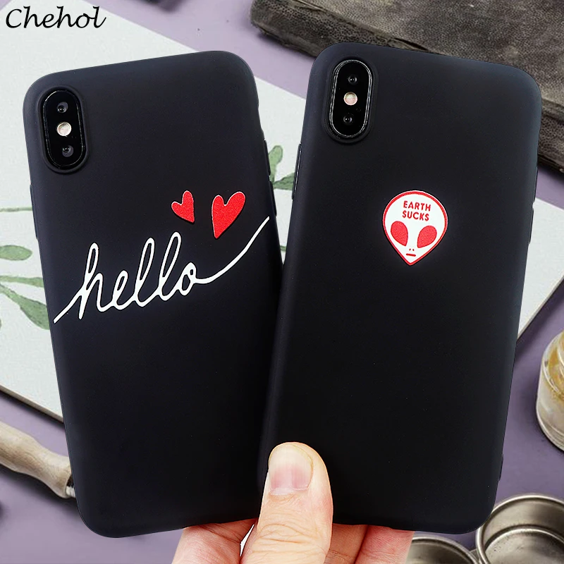 Забавные Чехлы для мобильных телефонов IPhone 6 s 7 8 Plus X XS MAX XR чехол Hello Мягкий ТПУ