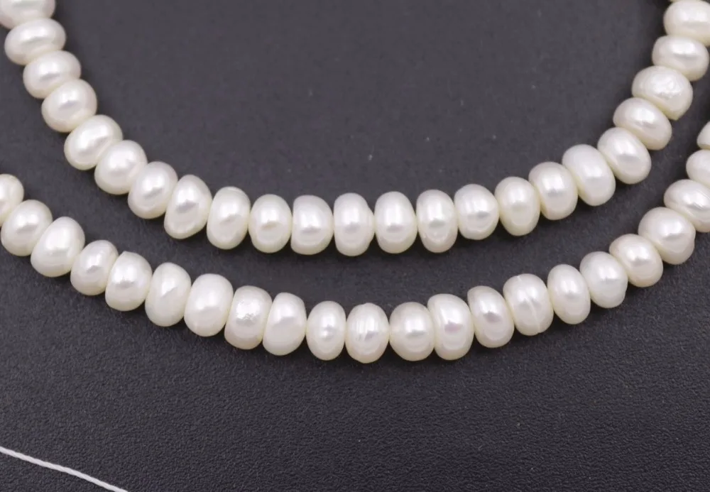 14 &quotStrand 6 мм натуральные белые кнопки жемчужные бусины ювелирных изделий