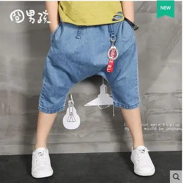 2017 летняя новая модная детская одежда штаны шаровары в стиле хип хоп джинсы для