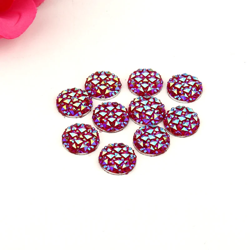 50 шт./лот Кабошон из смолы мини AB Стразы звезды с плоским основанием украшения