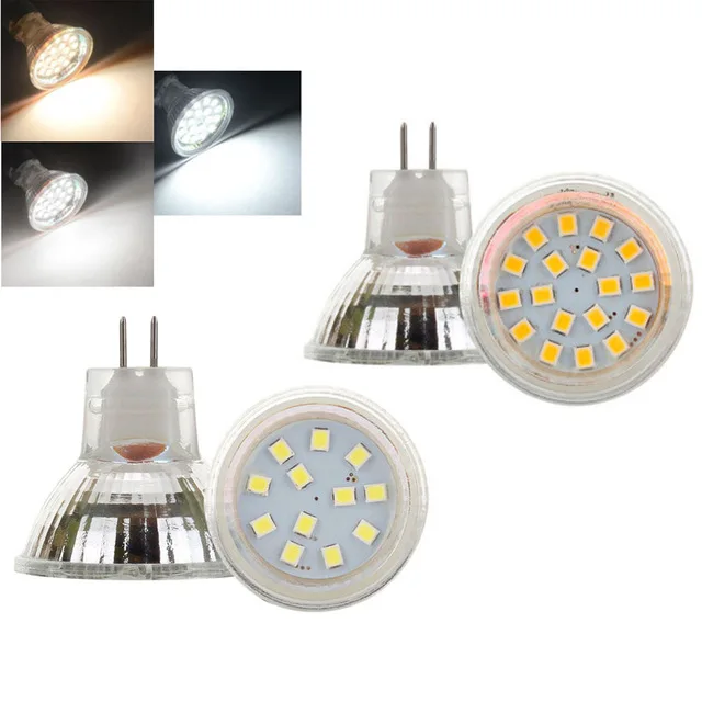 Mr11 Светодиодный светильник 2 Вт 3 AC DC 12 В 24 в 35 мм 2835 Smd GU4 точечный Холодный белый