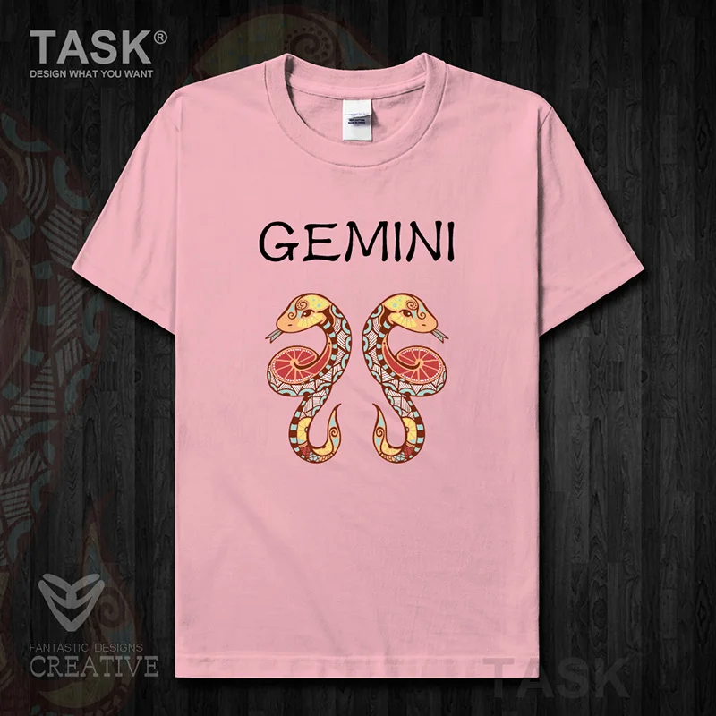 Футболка мужская приталенная с коротким рукавом и принтом 12 созвездий | Мужская