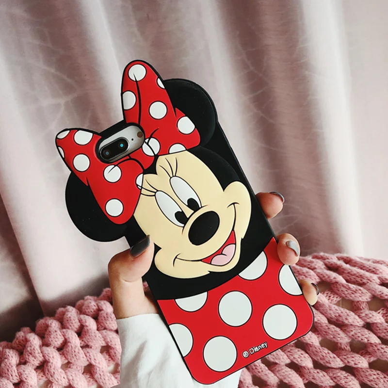 Силиконовый чехол с Минни для телефона для Apple iPhone 7 Plus 8 5 5S Fundas для iPhone X 6 6s plus Coque для iPhone XsMax XR TPU 7 Plus