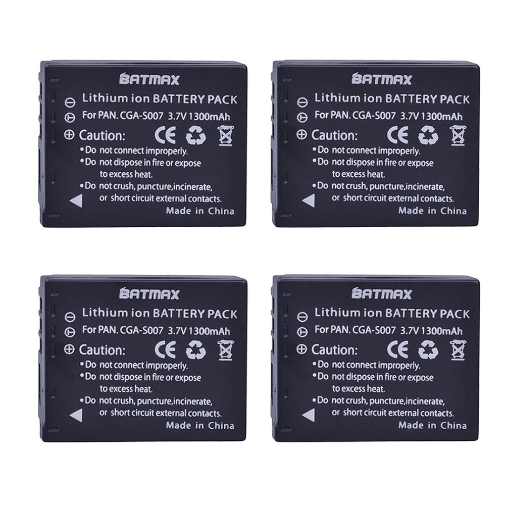 Аккумулятор для камеры Panasonic DMC TZ1 TZ2 TZ3 TZ4 TZ5 TZ50 TZ11 TZ15 1300 мАч 4 шт. | Электроника