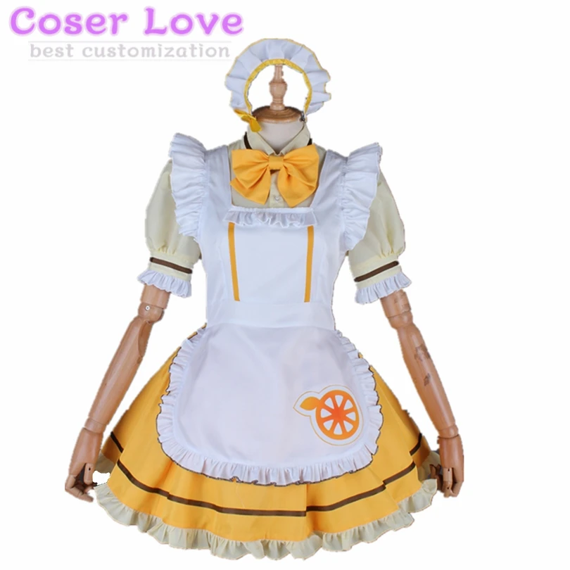 LoveLive Aqours Takami Chika кофейня десерт полосатый маскарадный костюм горничной карнавал