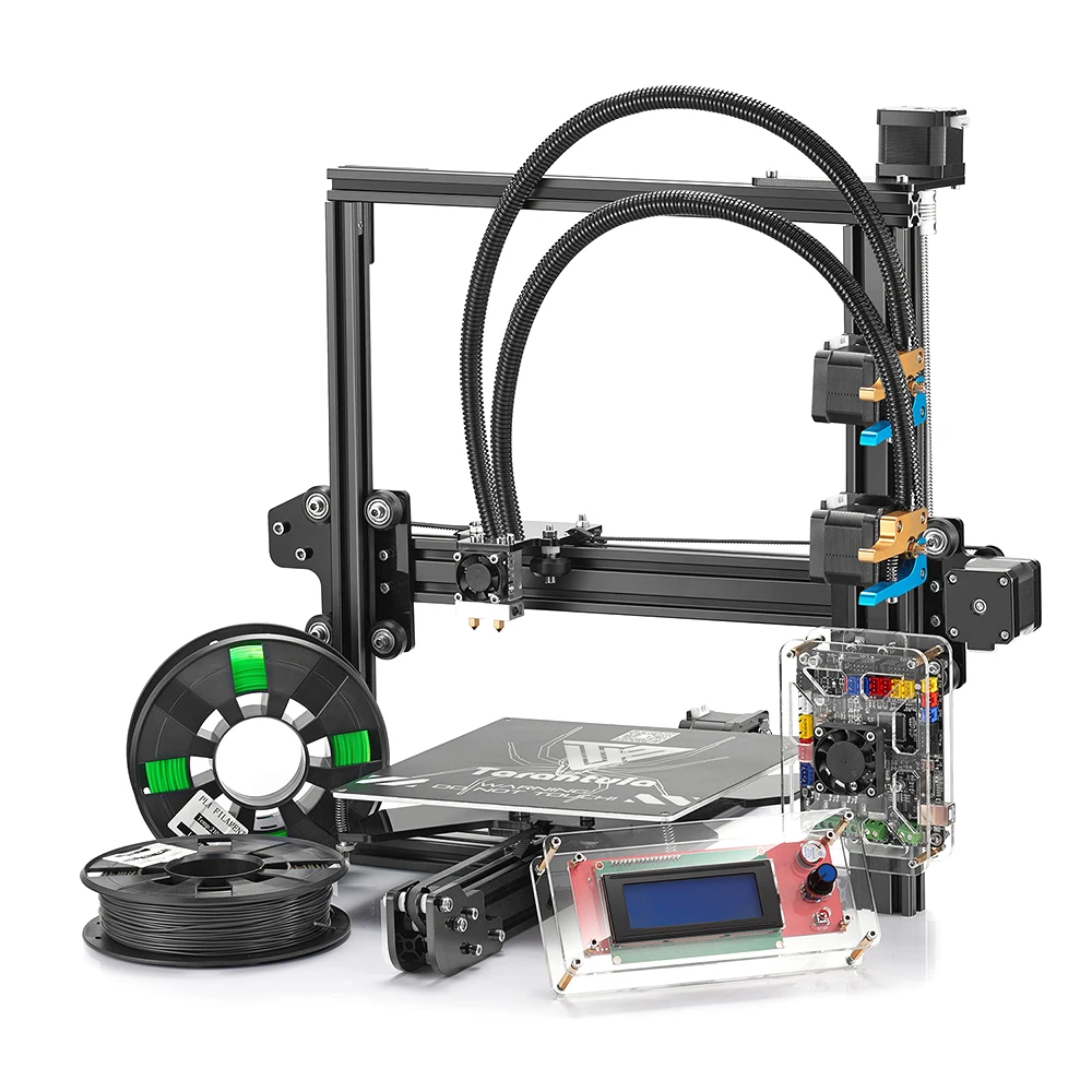 Tevo Тарантул Алюминий 3D принтеры DIY Kit с 8 ГБ SD карты большой встроенный кровать