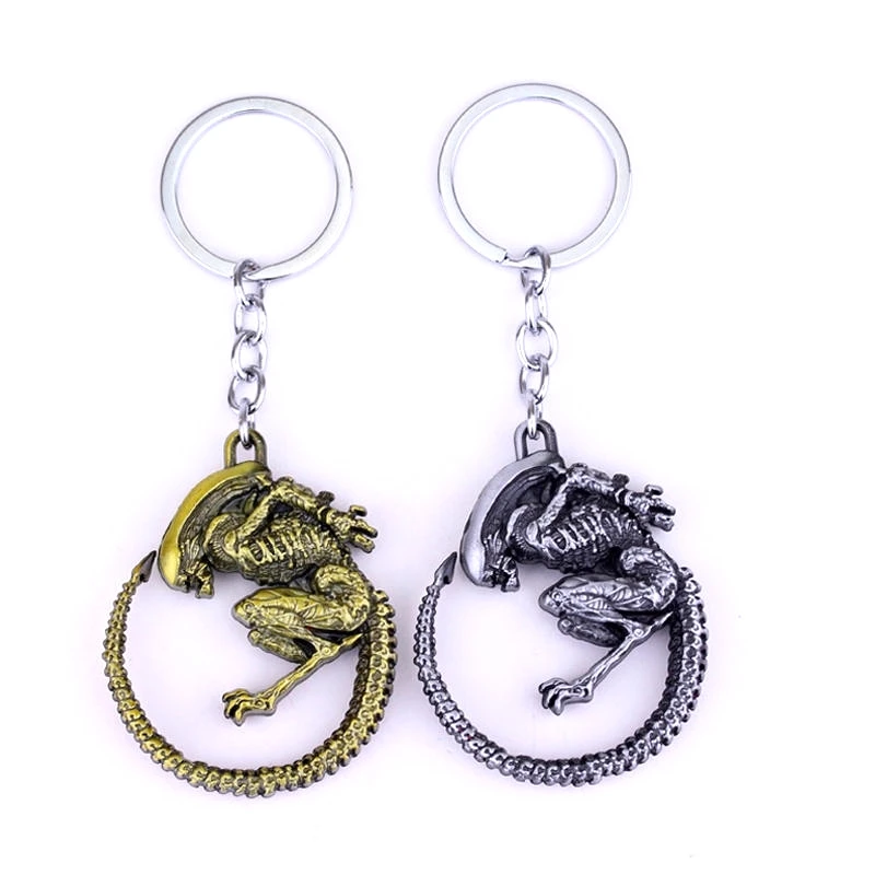 M2 Movie Seriers AVP Alien Fight Keychain Baby ползающие насекомые Монстры мужские брелки для мужчин