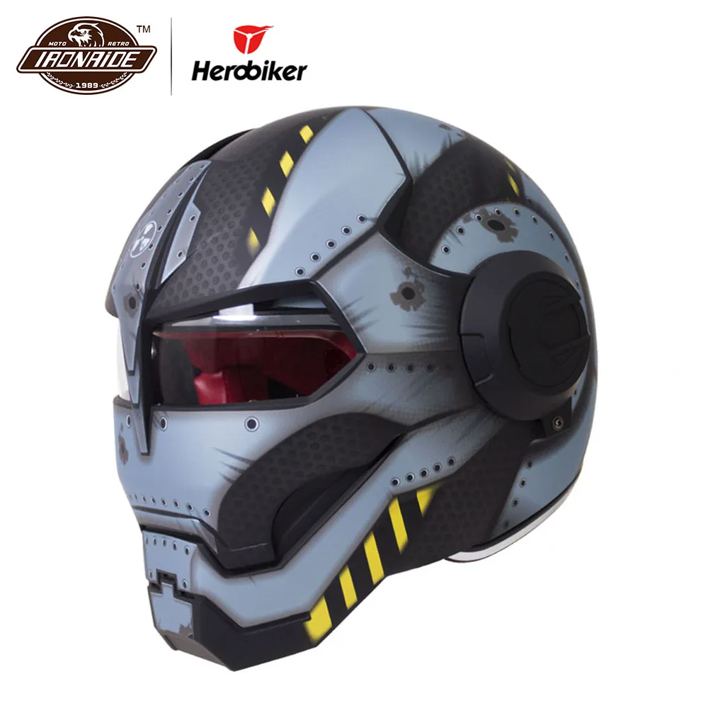 HEROBIKER мотоциклетный шлем винтажный Ретро круизер Чоппер Кафе Racer Capacetes Мото для