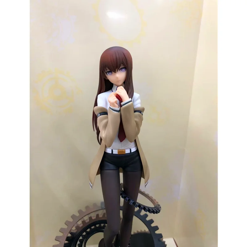 18 см Steins Gate Аниме Фигурка Makise Kurisu фигурка стоящая модель осанки Ver набор милые куклы с коробкой F315|Игровые