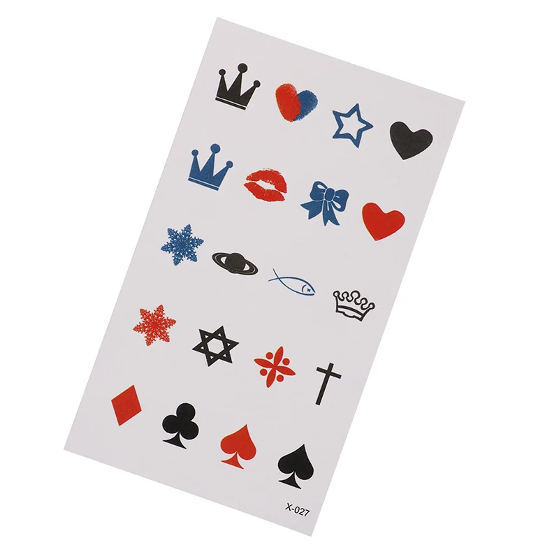 

NEW 5pcs Cute Fish Crown Heart Waterproof Temporary Tattoo Sticker Body Art Makeup