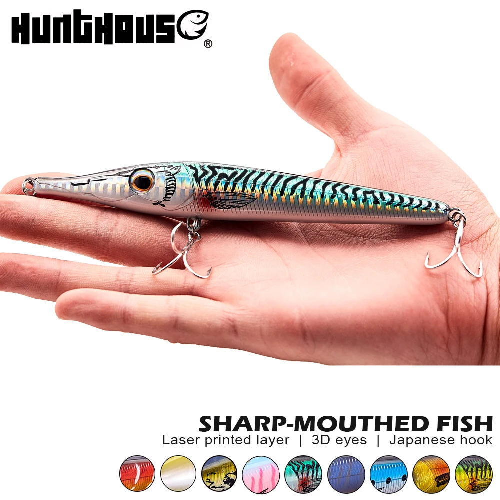 Hunthouse плавающие и тонущие приманки игольчатые Длинные карандаши для zargana pike topwater