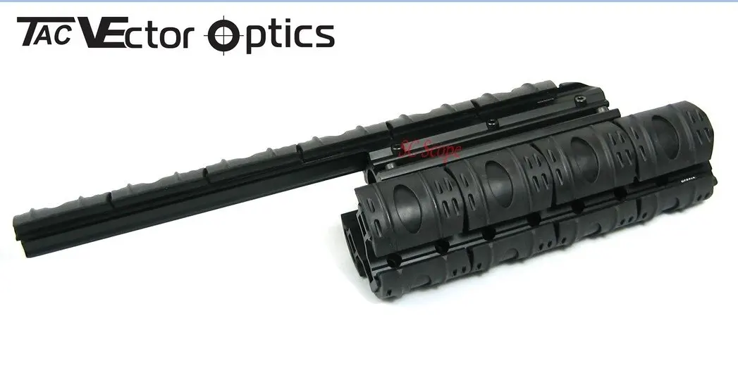 Saiga12 тактическая четырехъярусная система крепления на рельсах 15 &quotполностью