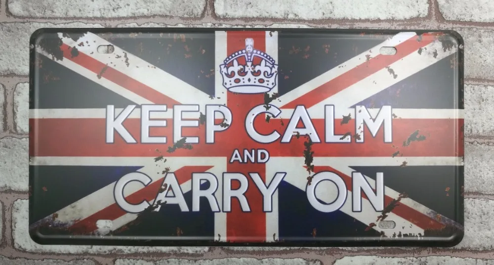 1 шт. keep Calm And Carry on UK Britain жестяные пластинки табличка знак стена человек пещера