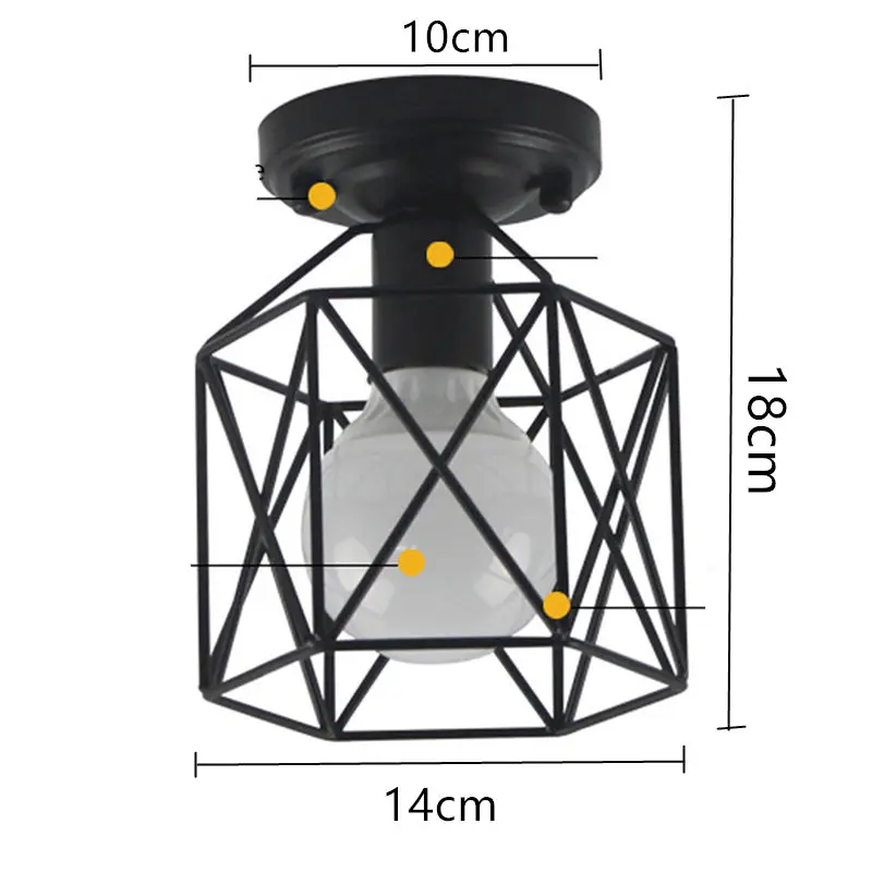Винтажные потолочные светильники Lustre Luminaria светодиодный потолочный светильник Лофт железная клетка светильники Abajur Домашнее освещение Plafonnier для гостиной - Цвет корпуса: 24