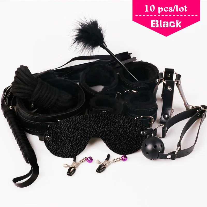Набор Секс-бондажа 10 шт. сексуальные товары набор для взрослых игр игрушки