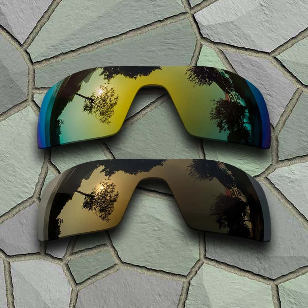 

Yellow Golden&Bronze Copper Sunglasses Polarized Replacement Lenses for Oakley Oil Rig
