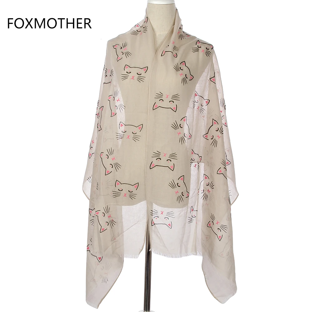 FOXMOTHER новая милая модная женская обувь цвета: черный серый бежевый кошка печать
