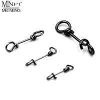 mnft 50pcs quick connection clip stainless steel fishing swivels spring clip clamp buckle connector tackle accessory