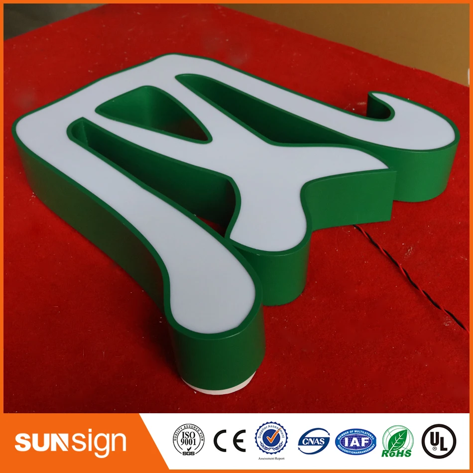 Рекламный наружный светодиодный винтажный знак с 3D буквами офисный настенный