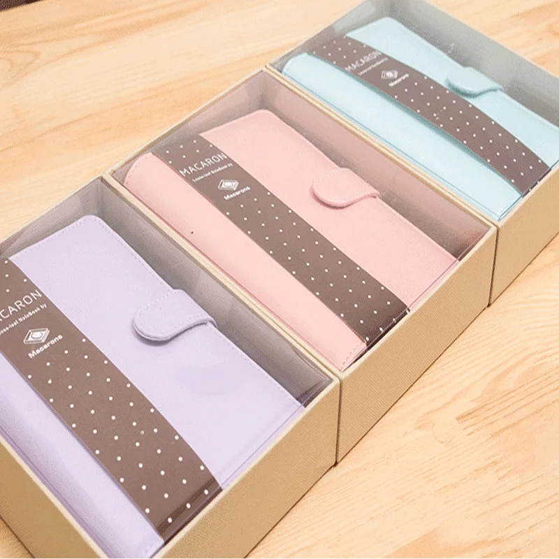 Кожаный спиральный блокнот дорожный дневник персональный Macaron