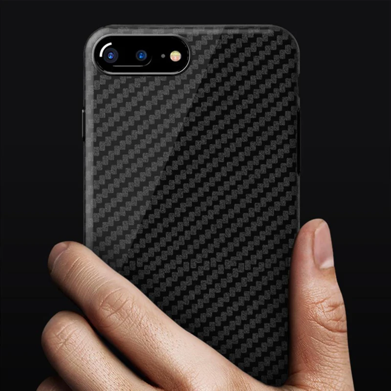 TOTU чехлы для телефонов iPhone 8 7 Чехол из углеродного волокна Текстура роскошный