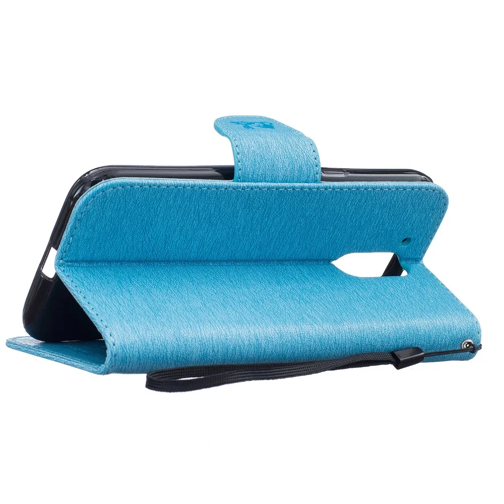 Для Motorola Moto G4 Case Медведь Выбивать G4/G4 Plus флип PU Кожа + ТПУ Стенд Крышкой Сотовый