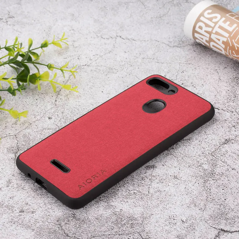 Текстильный чехол для Xiaomi Redmi 6 6A Мягкий ТПУ силиконовый материал с текстильными