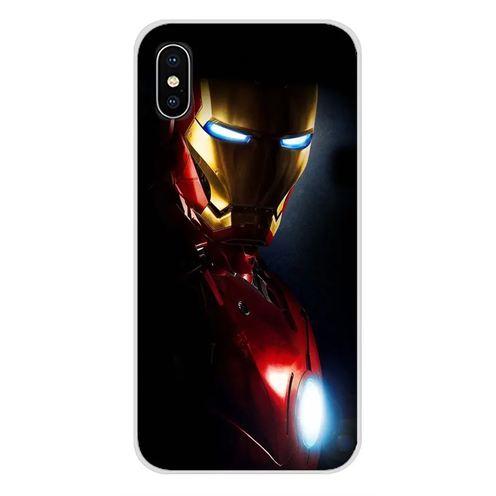 Супер герой Железный человек Jarvis прозрачные ТПУ чехлы накладки для Apple iPhone X XR XS MAX