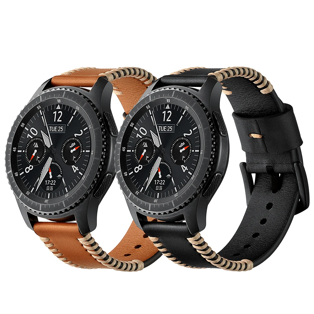 Ремешок спортивный из натуральной кожи для Samsung Gear S3 S 3 Frontier/Classic 22 мм | Электроника