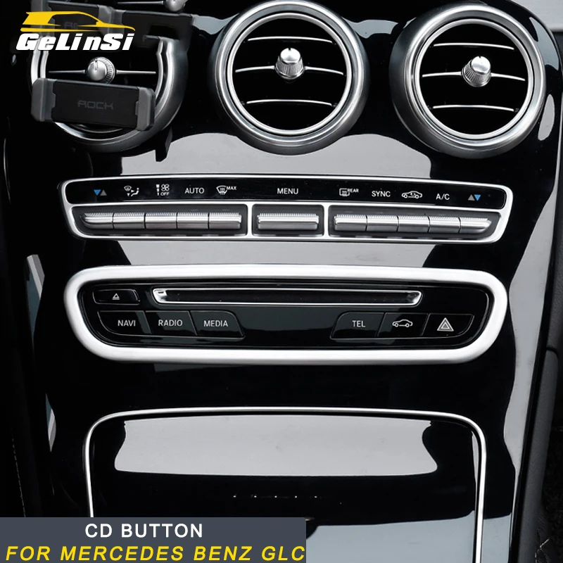 Gelinsi для Mercedes Benz GLC 2016 автомобильный Стайлинг CD проигрыватель Кнопка рамка