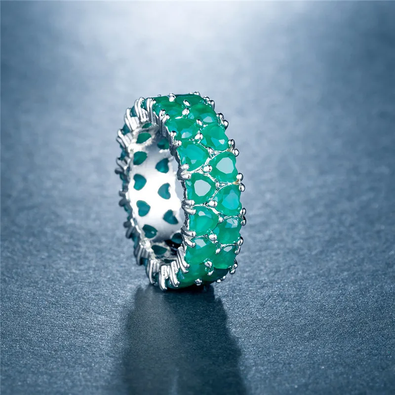1 шт модный OL женский набор колец с матовым цирконием в форме сердца
