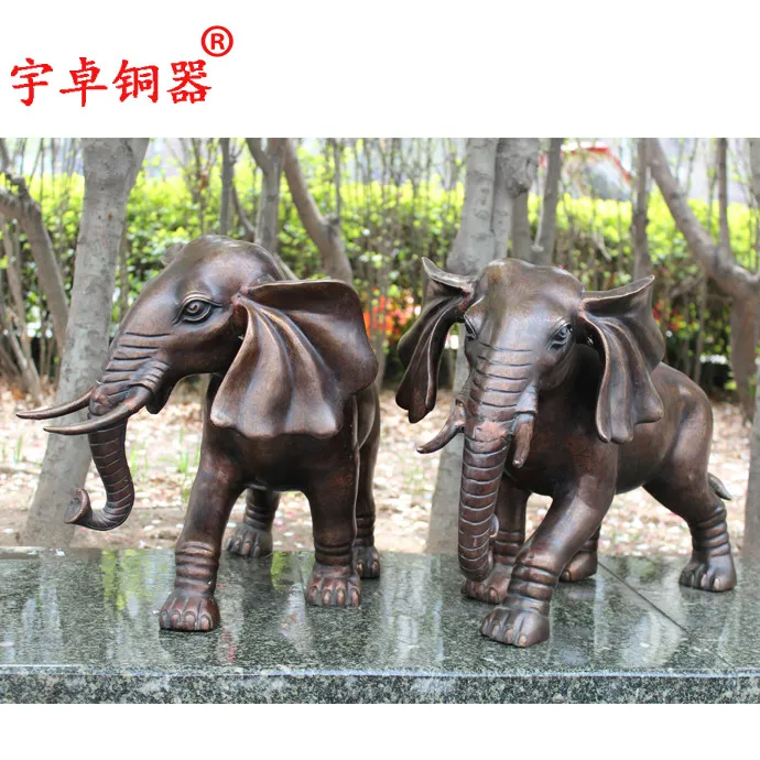 [Yu Zhuo] entity supply copper like oversize elephant of Ruyi Jin Choi housewarming giftroom Art Statue | Дом и сад