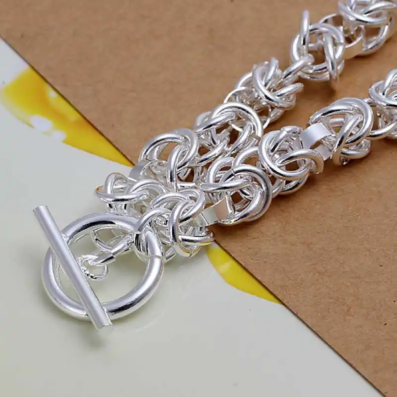 KITEAL 2017 925 марка серебряный цвет pulseras для женщин 6 мм 20 см цепь костяная pulseira masculina