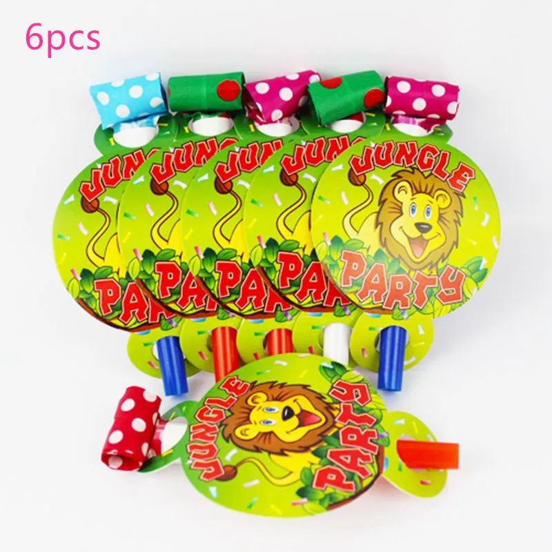 Тематический набор посуды с изображением животных джунглей украшение для дня