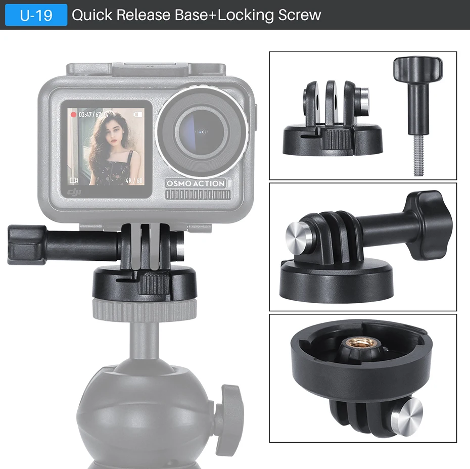 Ulanzi Accessories Kit for DJI Osmo Aticon Camera Mount Holder Adapter Tripod Arca Quick Release | Электроника