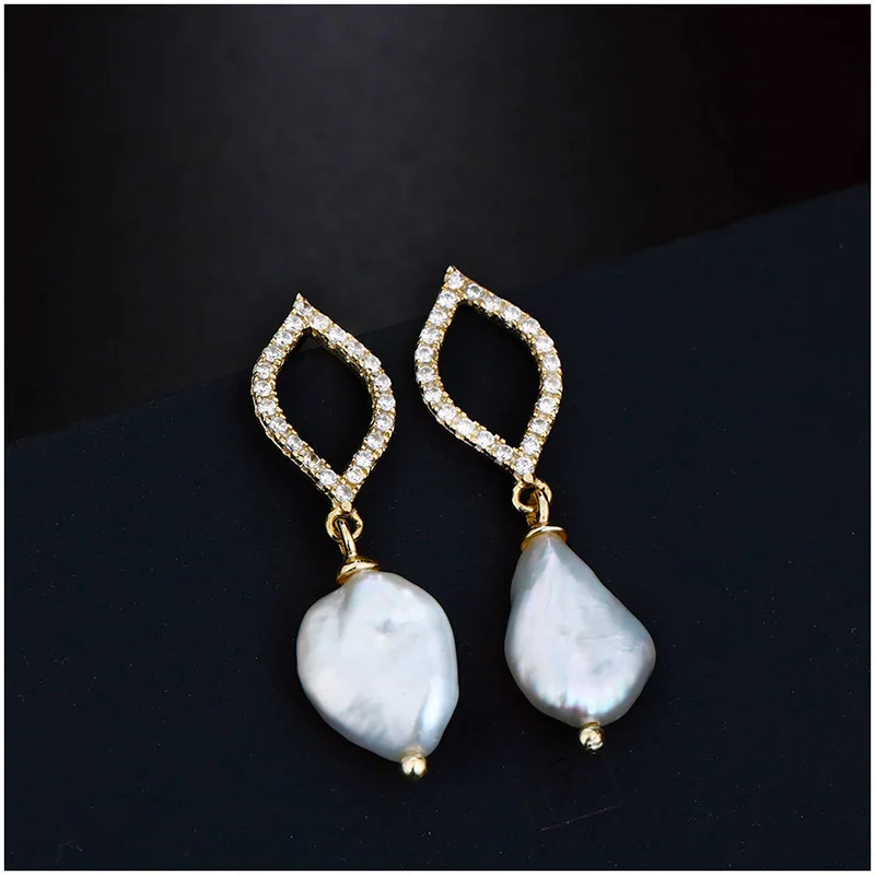 Hongye Свадебные Серьги Изящных Ювелирных Изделий Женщины Природный Пресноводный