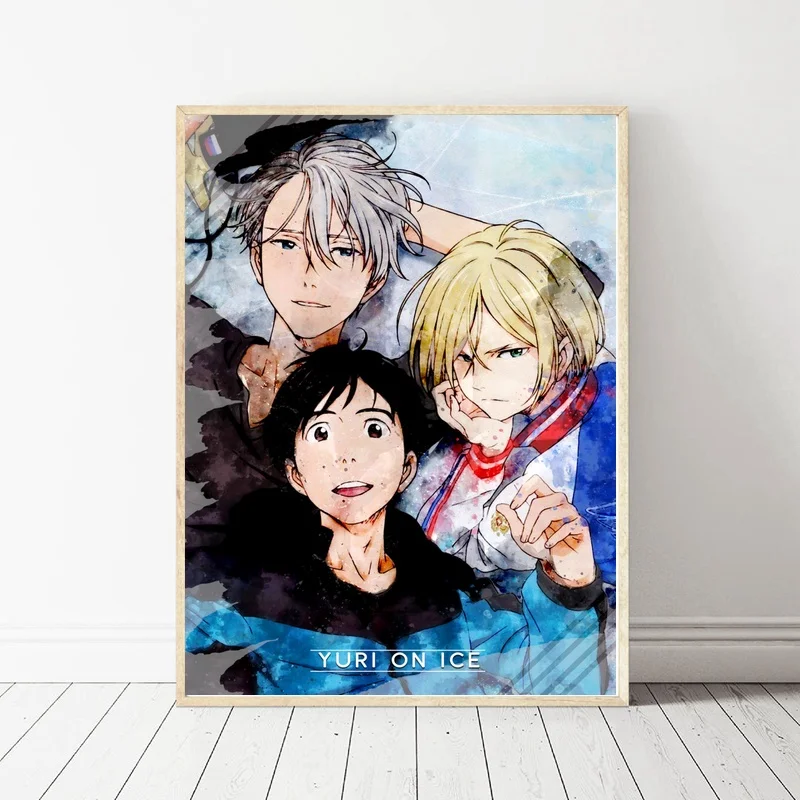 YURI ON ICE аниме Искусство Холст плакат печать настенные картинки для гостиной без