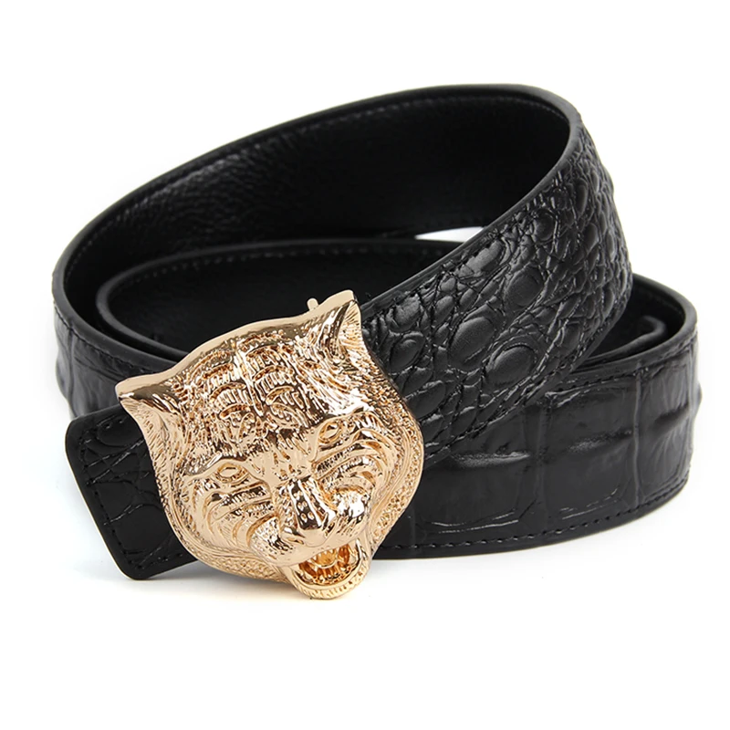 Aburo новые джинсы riem ковбой Классический Крокодил stijlvolle riemen mannen glad gesp taille riem джинсы